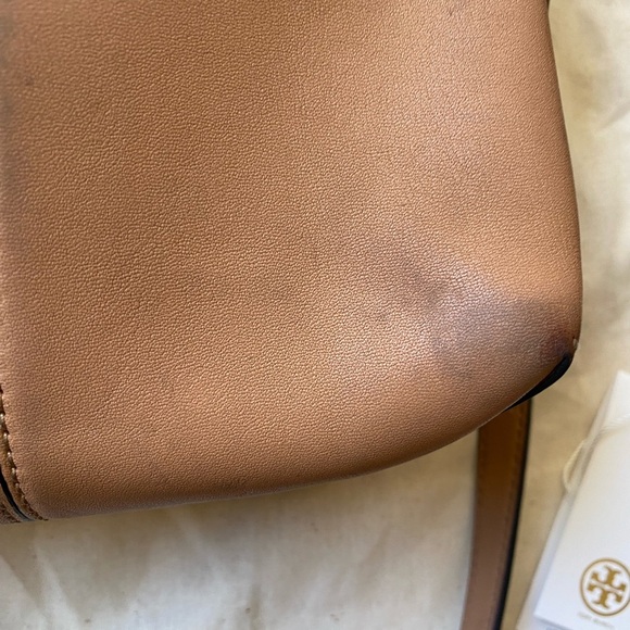 Tory Burch Classic Block-T Structured Leather Flap Closure  Satchel Crossbody - Picture 16 of 16